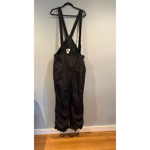 Quechua Ski Spirit Black Snow Pants with Suspenders – Size L (USA S/14L) - Picture 1 of 3